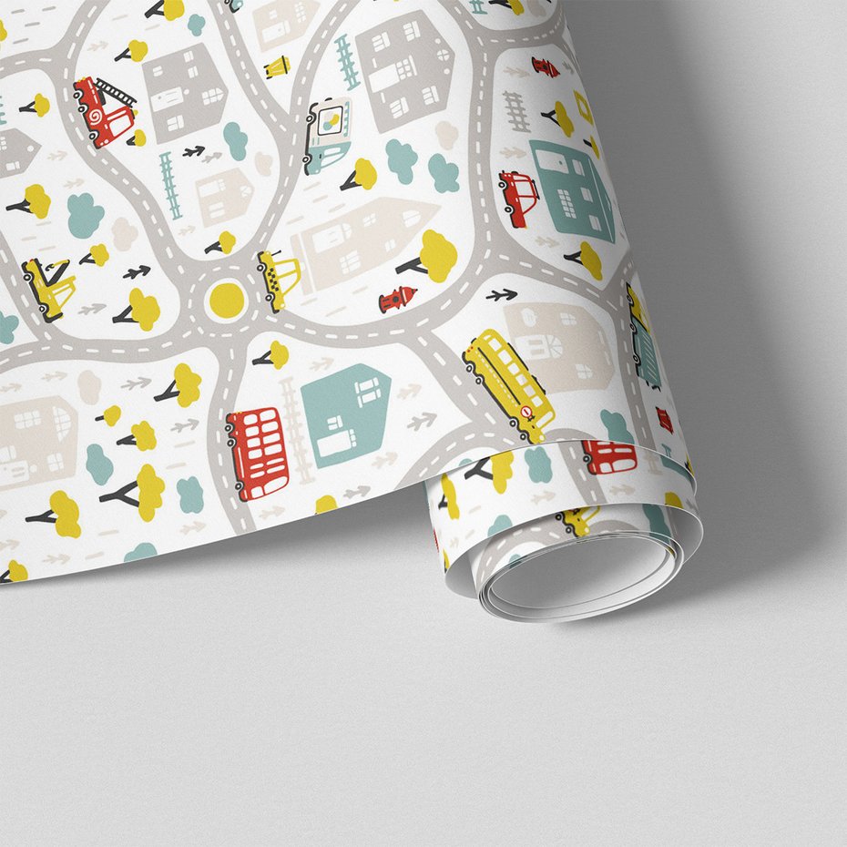 Tapeta - dziecięca, miasto, ulice,