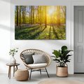 Obraz na płótnie - las, kwiaty, słońce