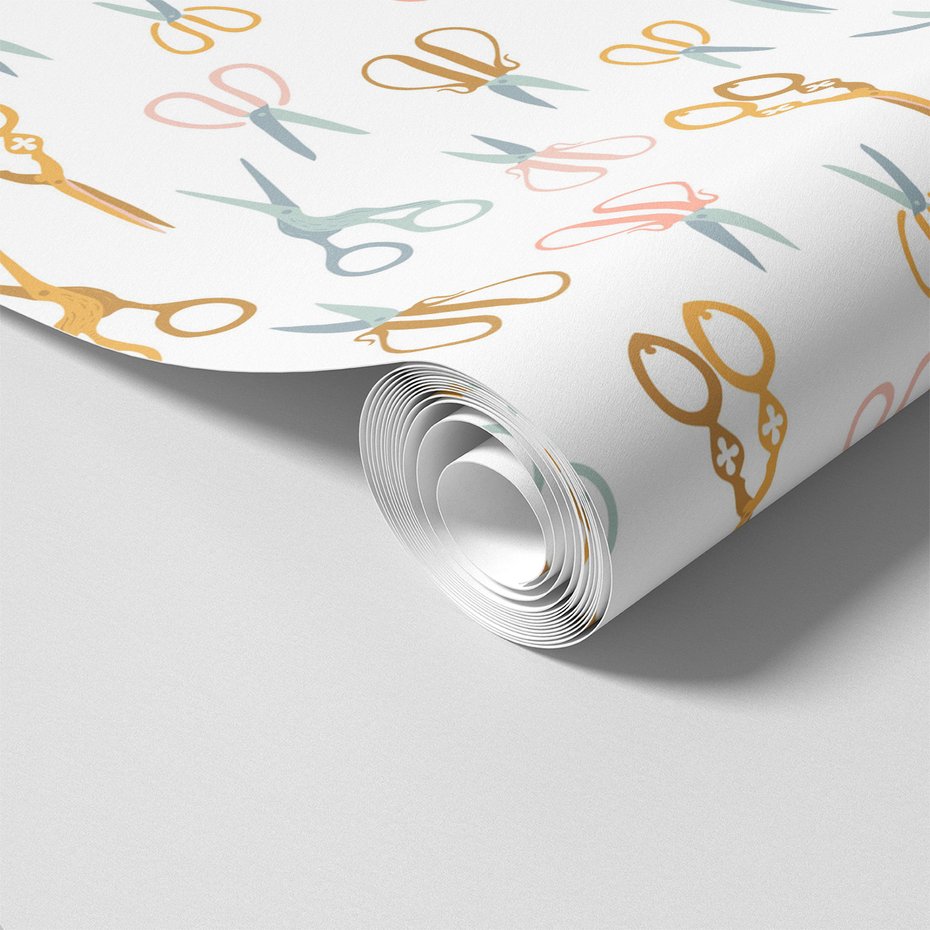 Tapeta - nożyczki, tło, retro