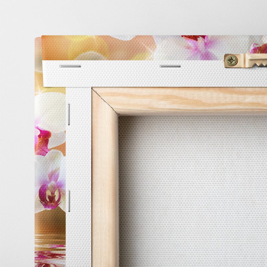 Obraz na płótnie - orchidee, kwiaty, woda