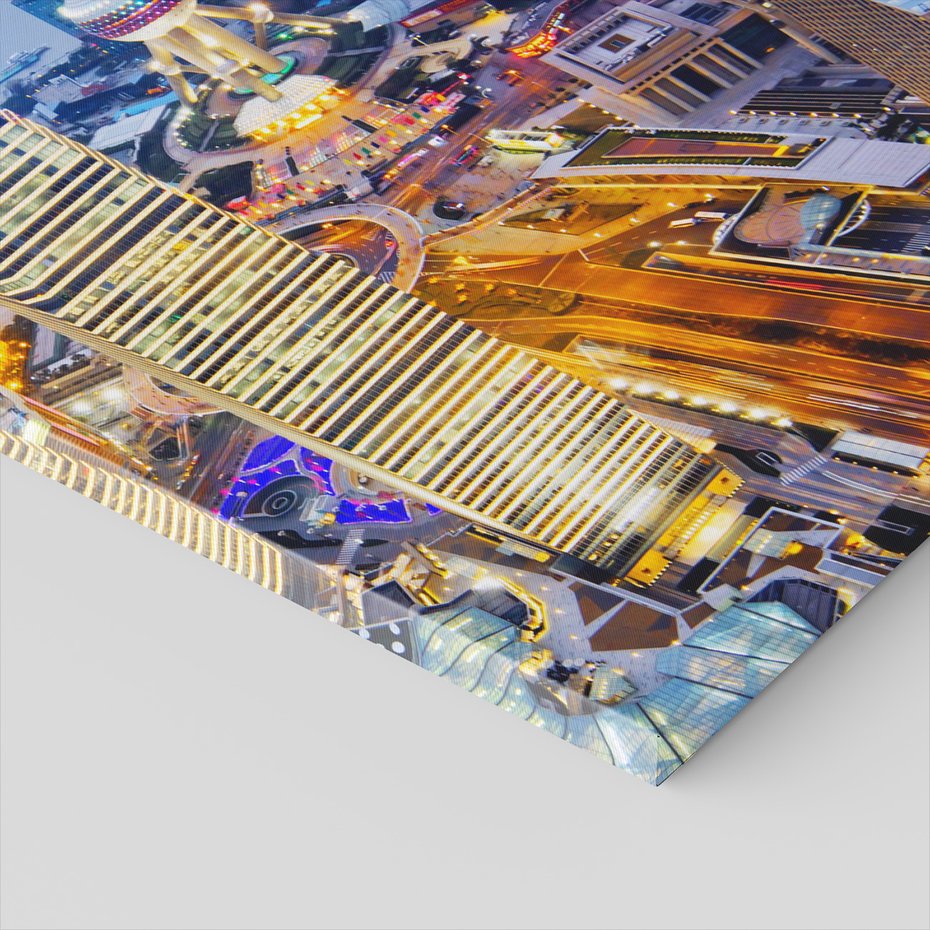 Obraz na płótnie - miasto, noc, wieżowce