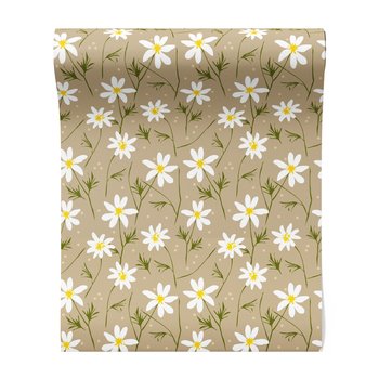 Tapeta - kwiaty, łodygi, kropki