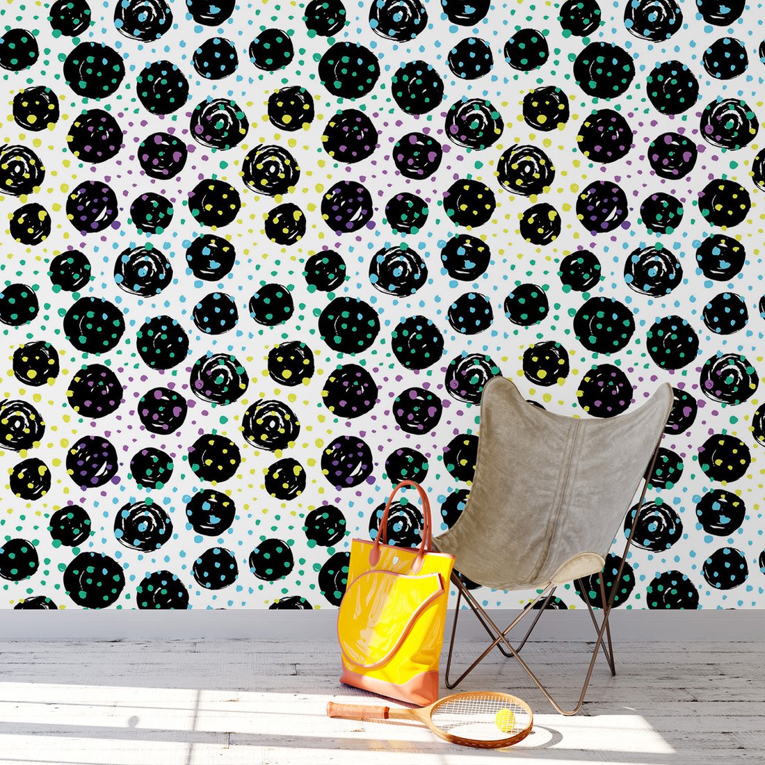 Tapeta - kropki, okręgi, abstrakcja