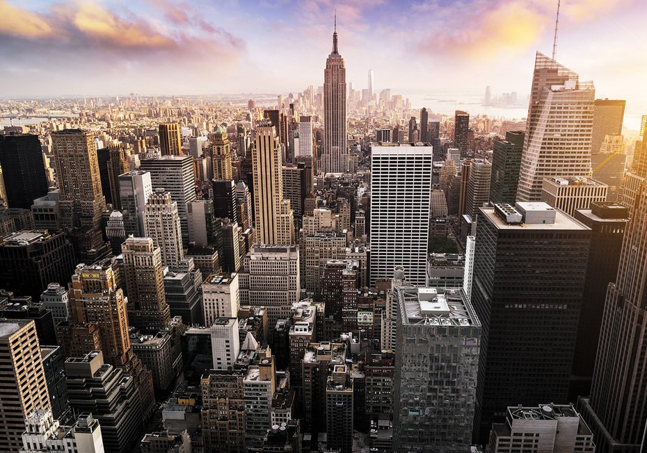 Fototapeta - miasto, drapacze chmur, panorama