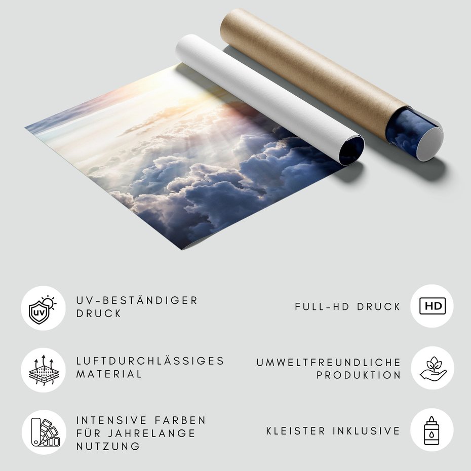 Fototapeta - chmury, niebo, słońce