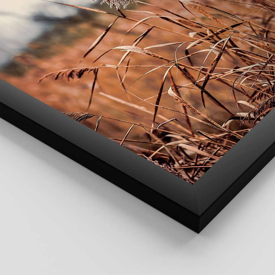 Zestaw obrazy w ramie, plakaty - krajobraz, wiatrak, natura - rama czarna