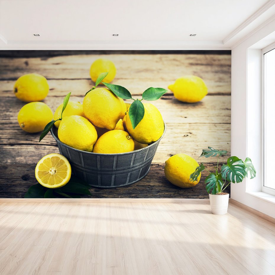 Fototapeta - cytryny, owoce, żółty