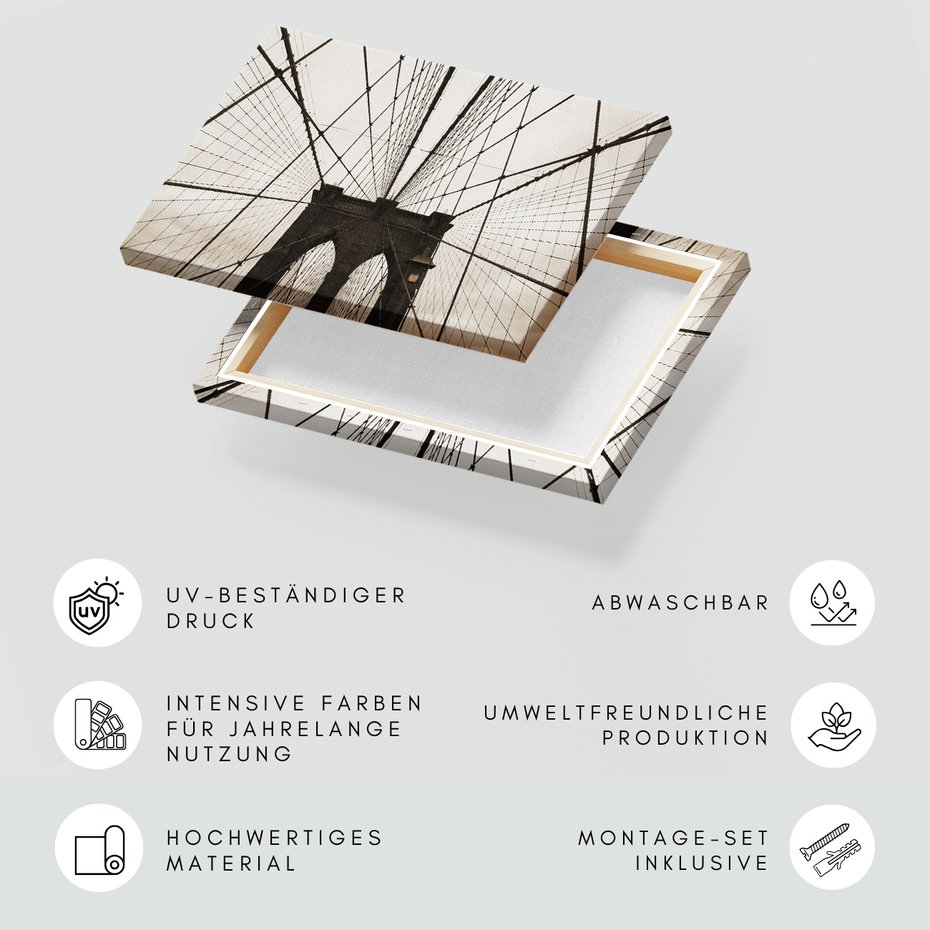 Obraz na płótnie - most, architektura, liny