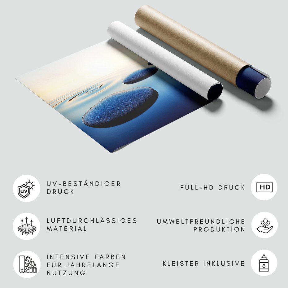 Fototapeta - kamienie, woda, spokój