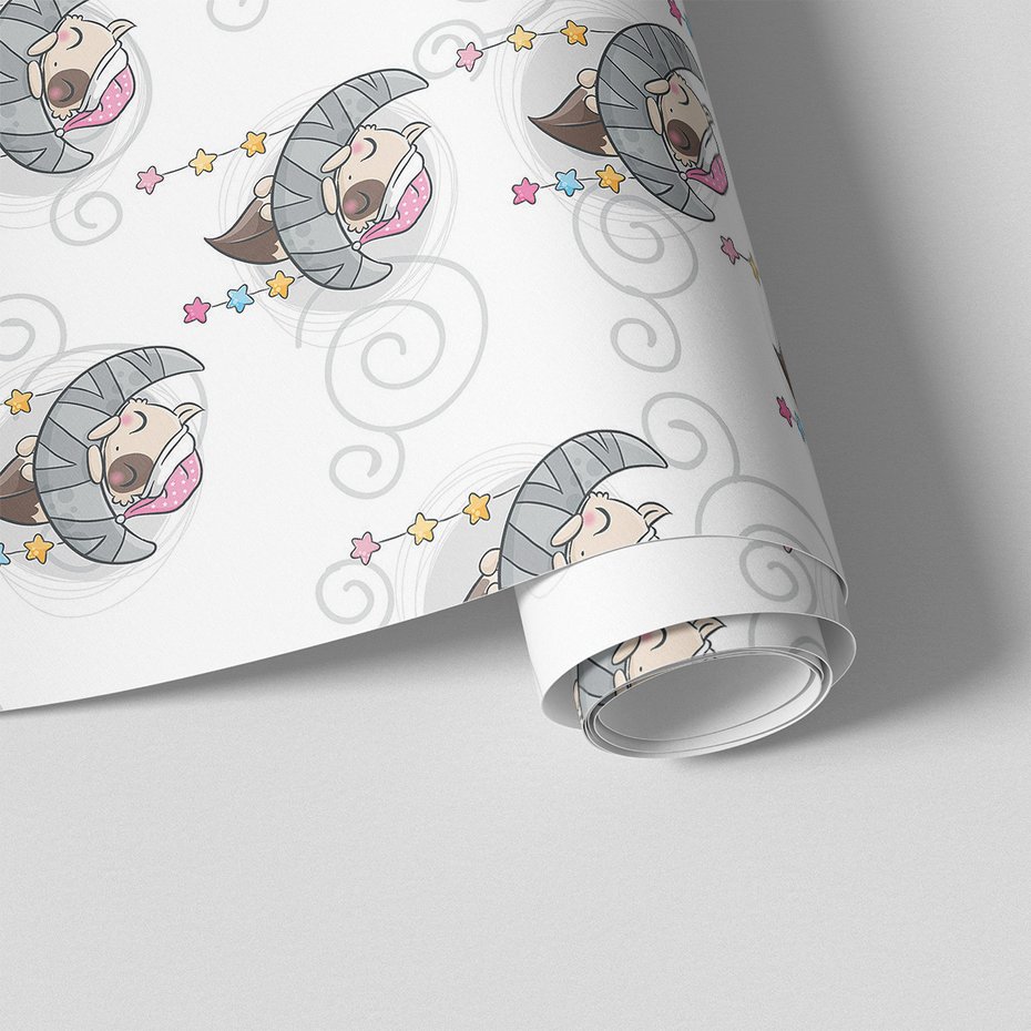 Tapeta - dziecięca, sen, księżyc