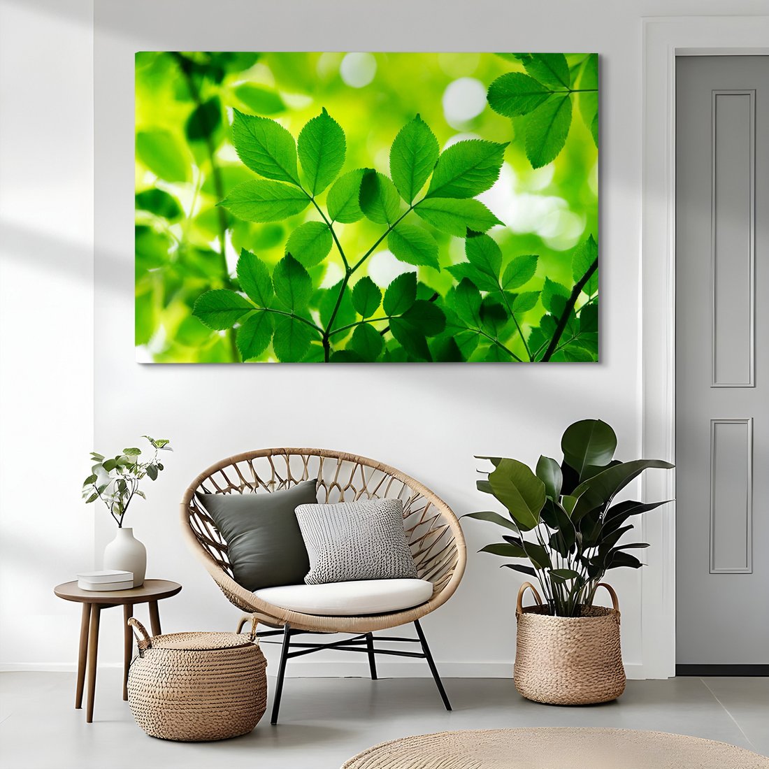 Obraz na płótnie - liście, zieleń, natura