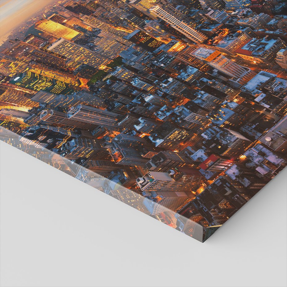 Obraz na płótnie - miasto, noc, budynki