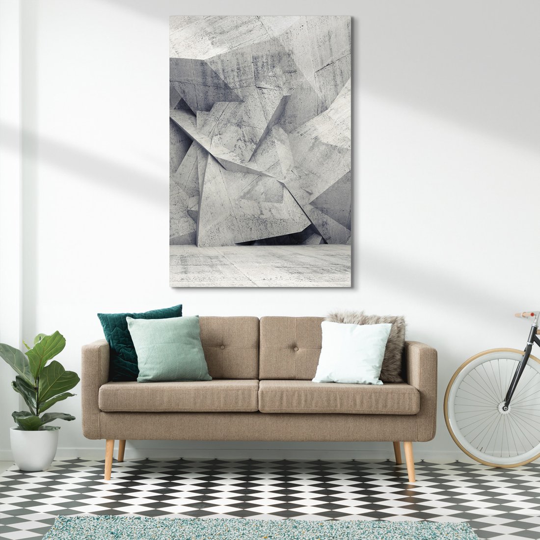 Obraz na płótnie - abstrakcja, beton, geometria
