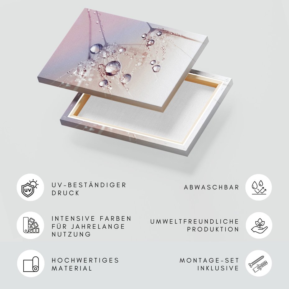 Obraz na płótnie - krople, rosa, natura