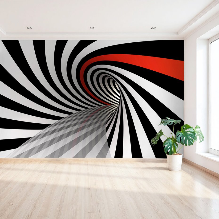 Fototapeta - abstrakcja, tunel, iluzja