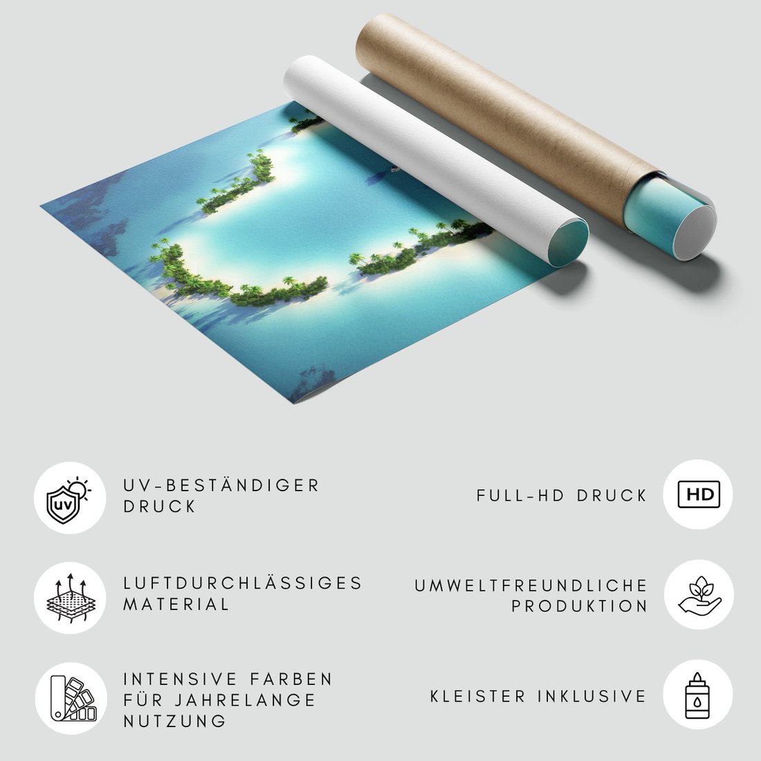 Fototapeta - wyspa, morze, serce