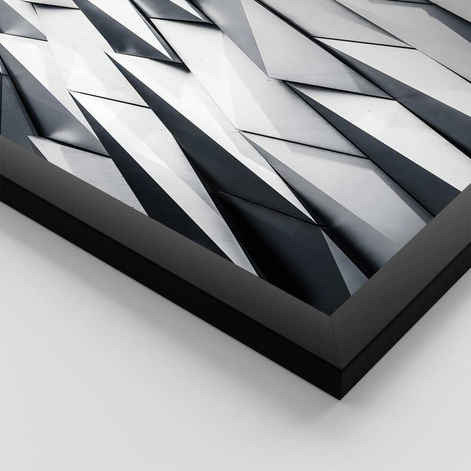 Zestaw obrazy w ramie, plakaty - architektura, budynki, nowoczesność - rama czarna