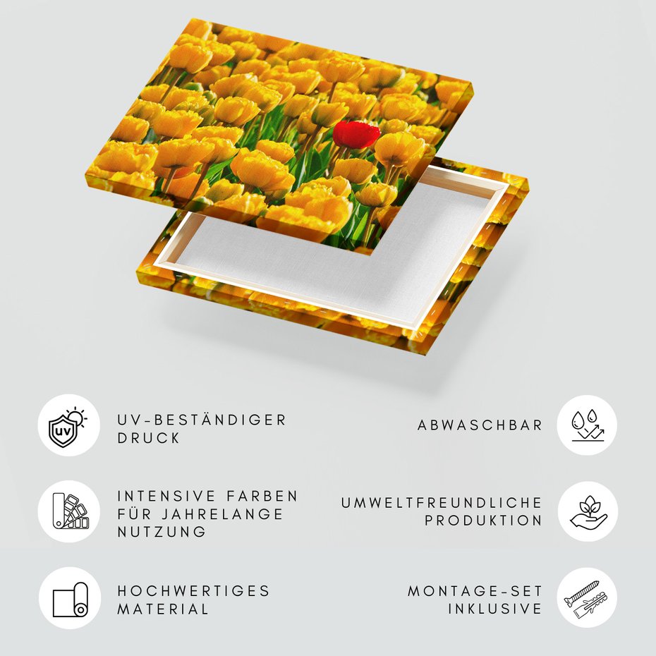 Obraz na płótnie - tulipany, kwiaty, żółty