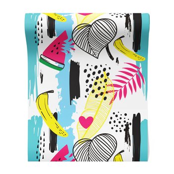 Tapeta - banan, liść, arbuz