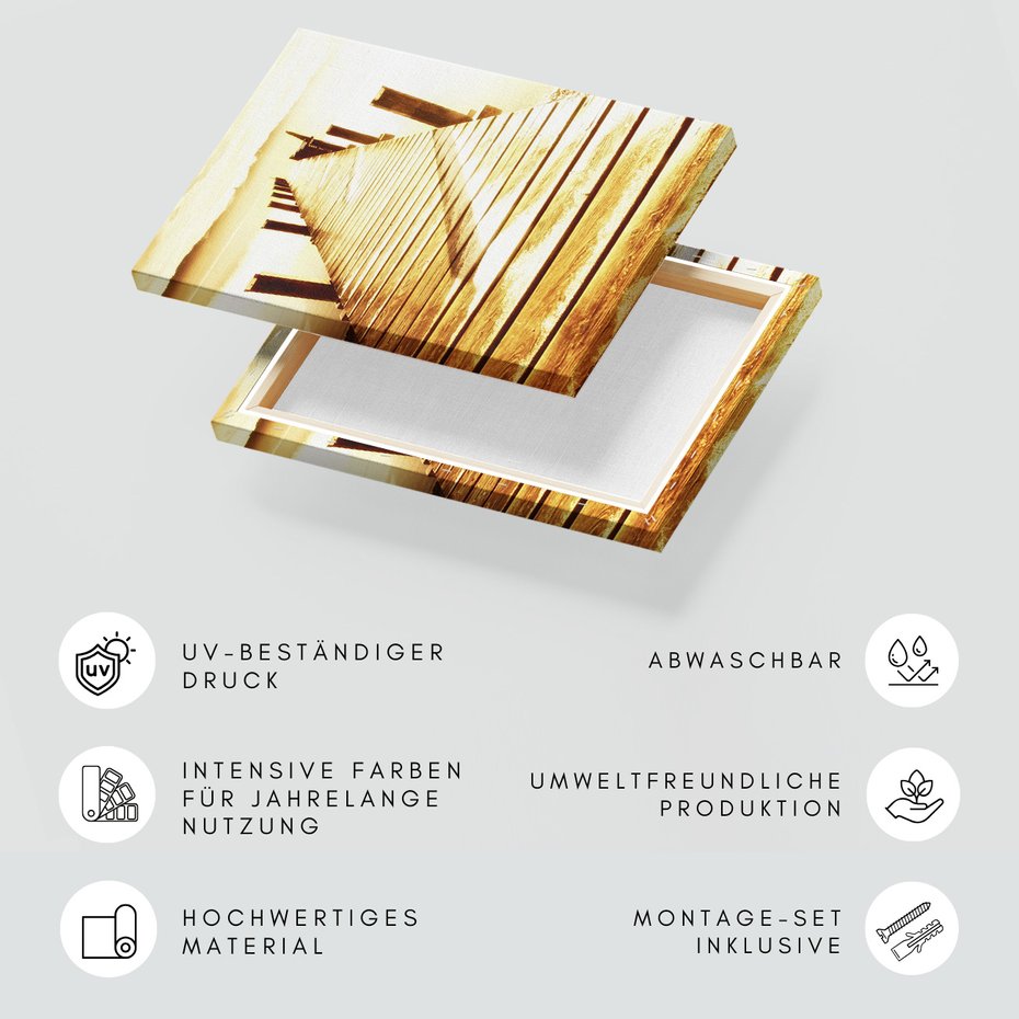 Obraz na płótnie - pomost, jezioro, drewno