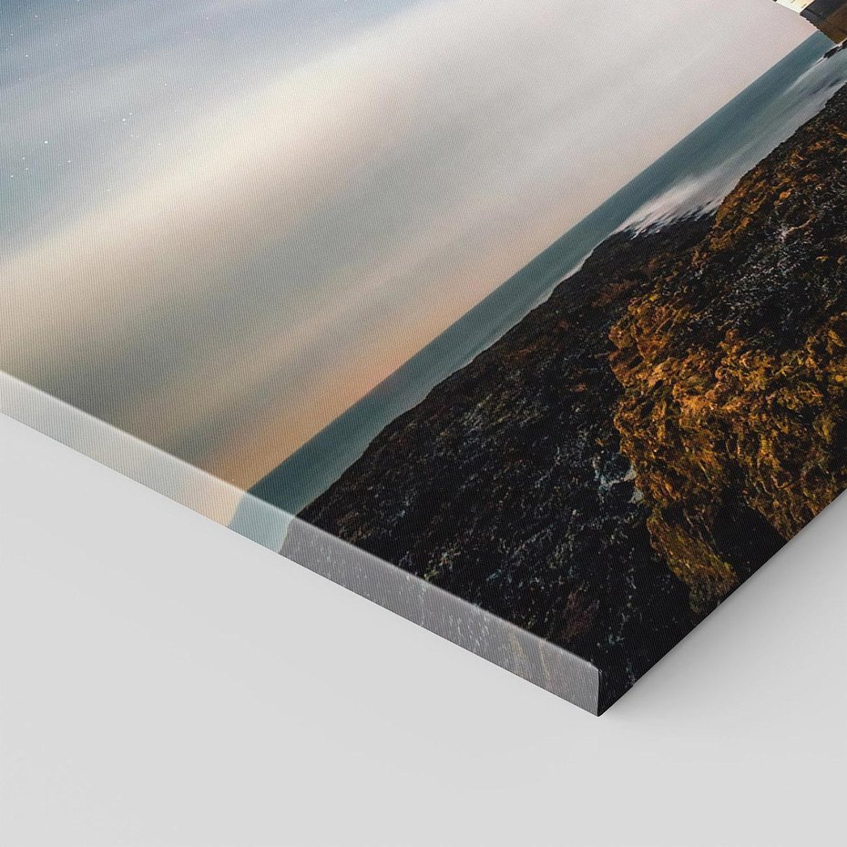 Obraz na płótnie - latarnia morska, morze, noc