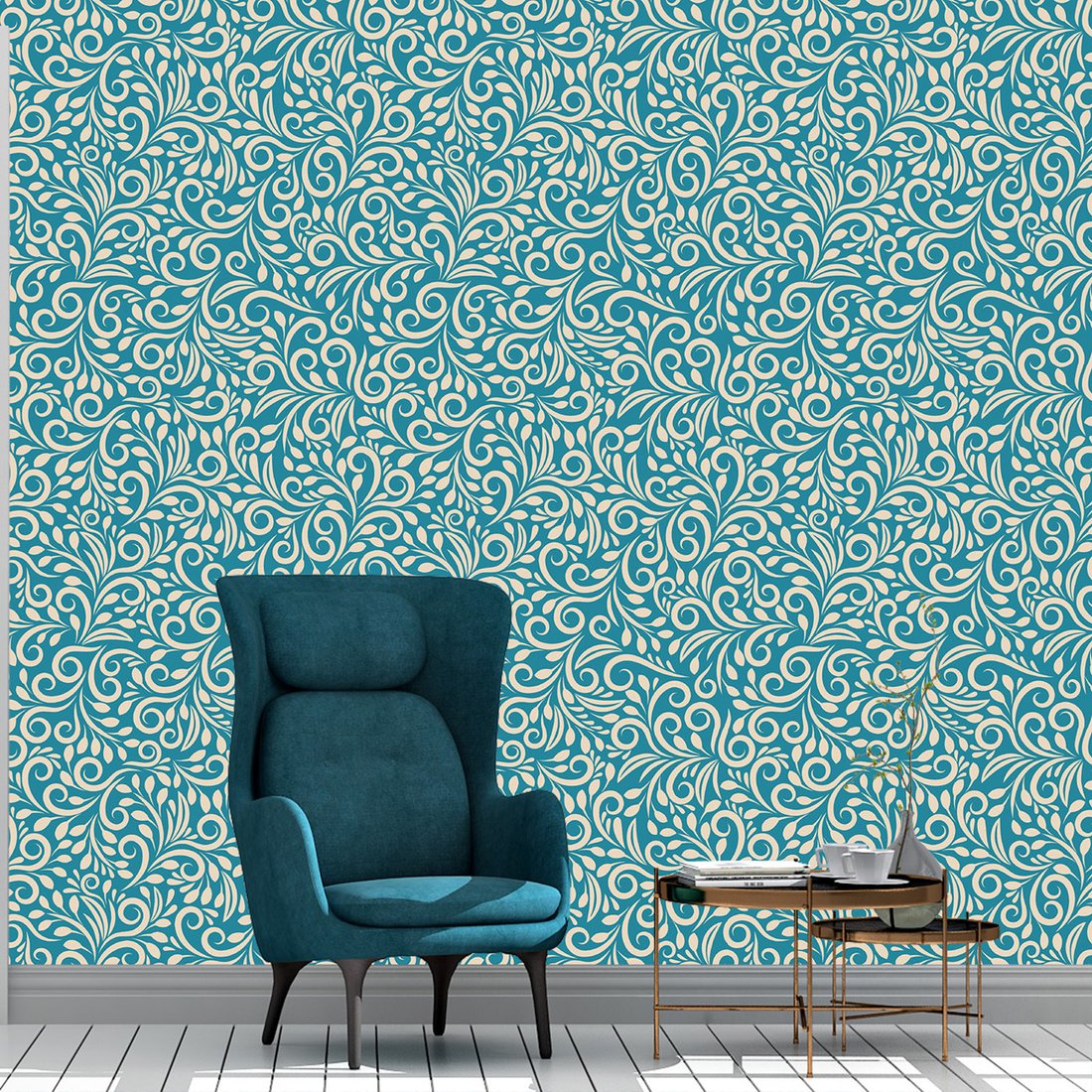 Tapeta - ornamenty, abstrakcja, zawijasy