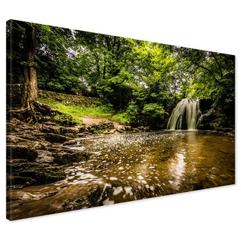 Obraz na płótnie - wodospad, las, woda