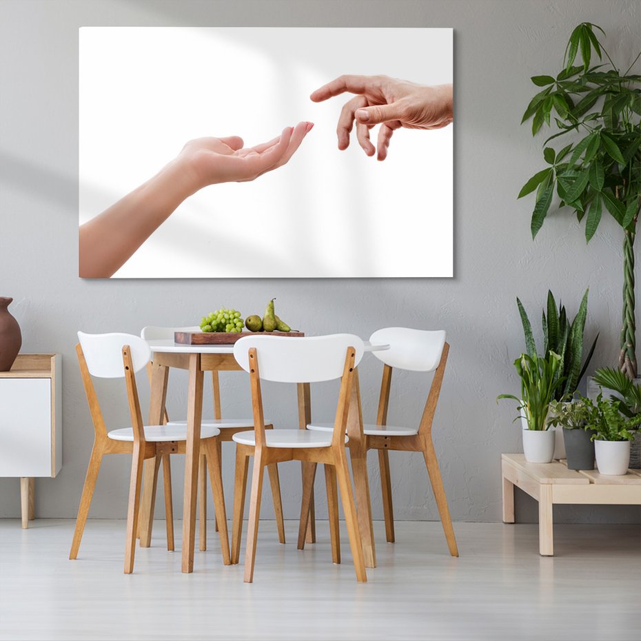 Obraz na płótnie - dłonie, kontakt, miłość