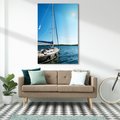 Obraz na płótnie - żaglówka, morze, niebo