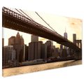 Obraz na płótnie - Brooklyn Bridge, miasto, woda