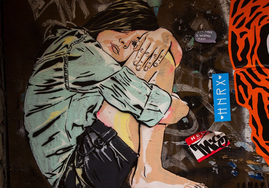 Fototapeta - graffiti, dziewczyna, mural