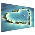 Obraz na płótnie - wyspa, serce, morze
