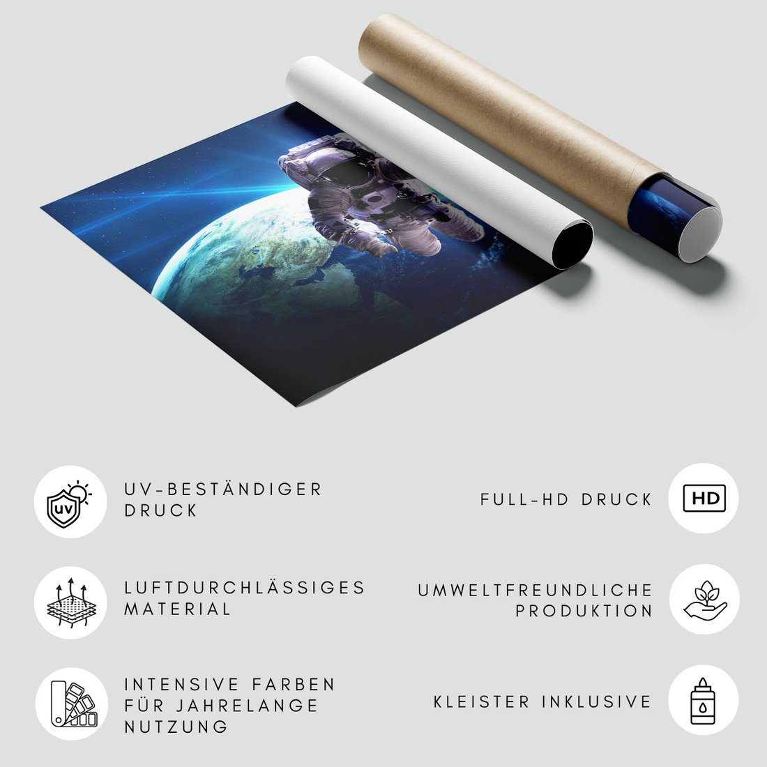 Fototapeta - kosmos, astronauta, ziemia