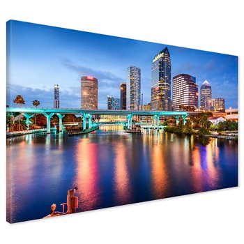 Obraz na płótnie - miasto, most, woda