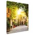 Obraz na płótnie - uliczka, budynki, słońce