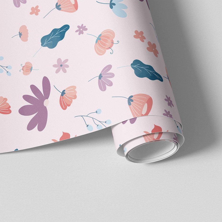 Tapeta - kwiaty, liście, tło