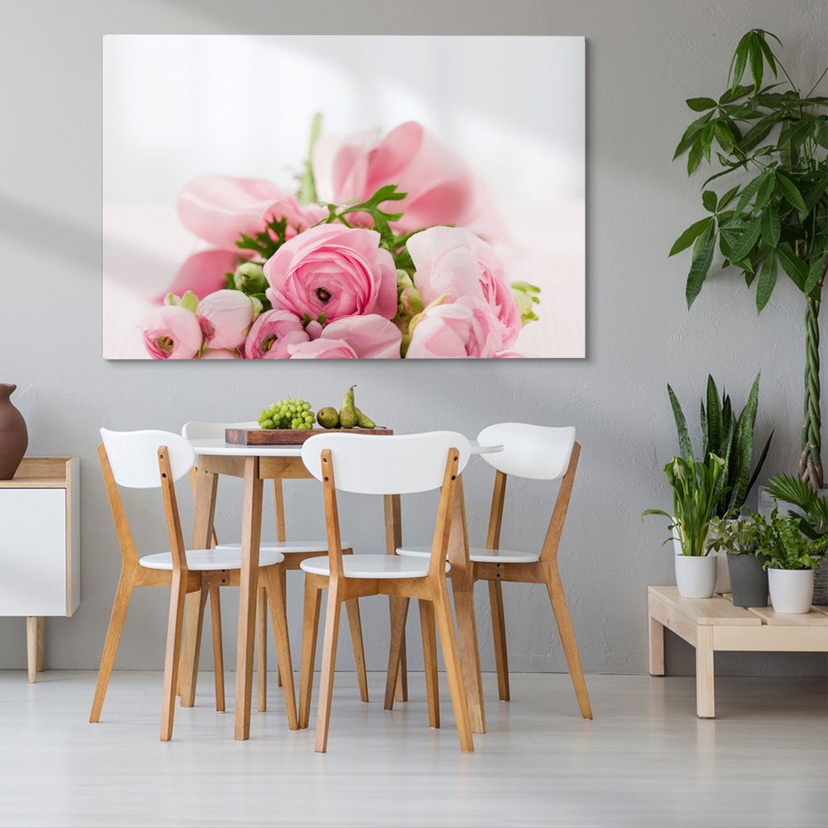 Obraz na płótnie - kwiaty, różowy, bukiet