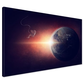 Obraz na płótnie - kosmos, planeta, astronauta