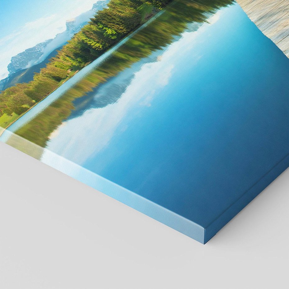 Obraz na płótnie - jezioro, góry, lasy