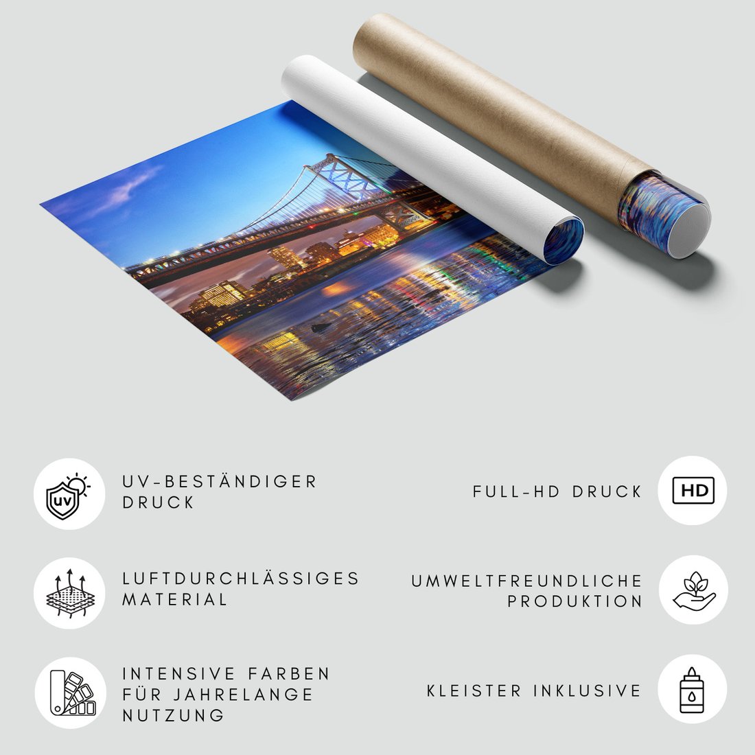 Fototapeta - most, miasto, noc