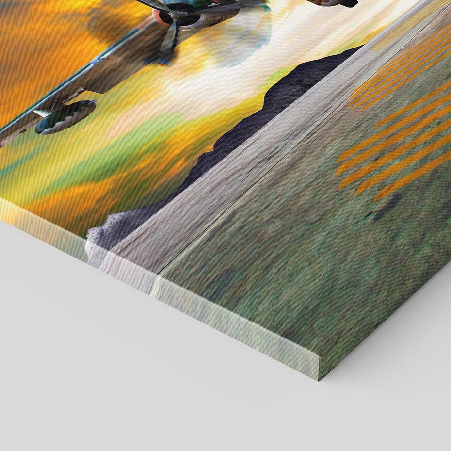 Obraz na płótnie - samolot, lotnisko, niebo