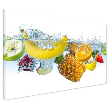 Obraz na płótnie - owoce, woda, świeżość