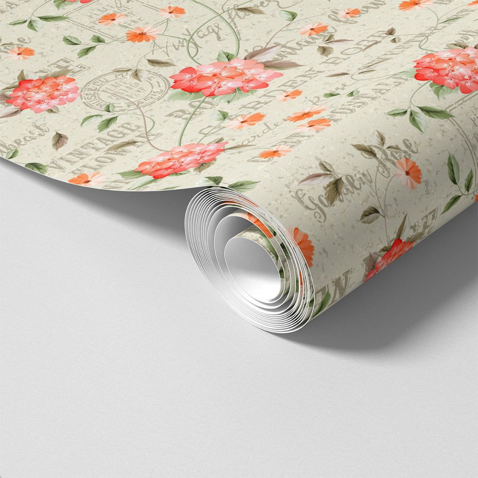 Tapeta - kwiaty, hortensje, retro