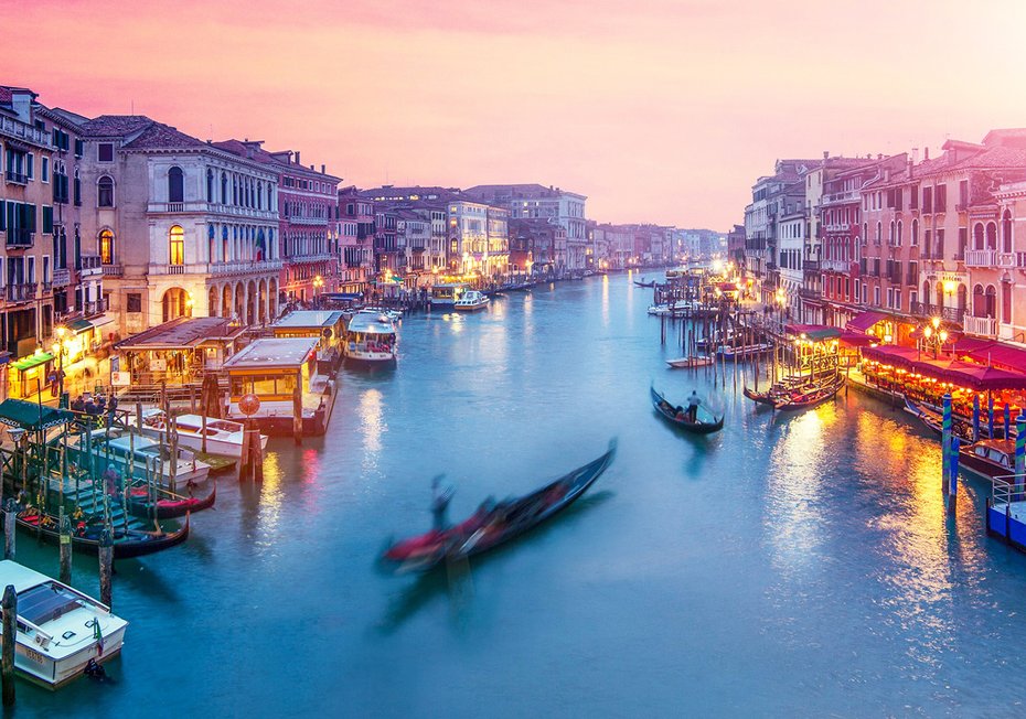 Fototapeta - wenecja, kanał, gondole