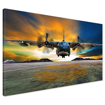 Obraz na płótnie - samolot, lotnisko, niebo