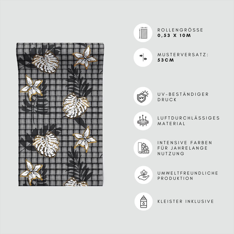 Tapeta - liście, kwiaty, tło