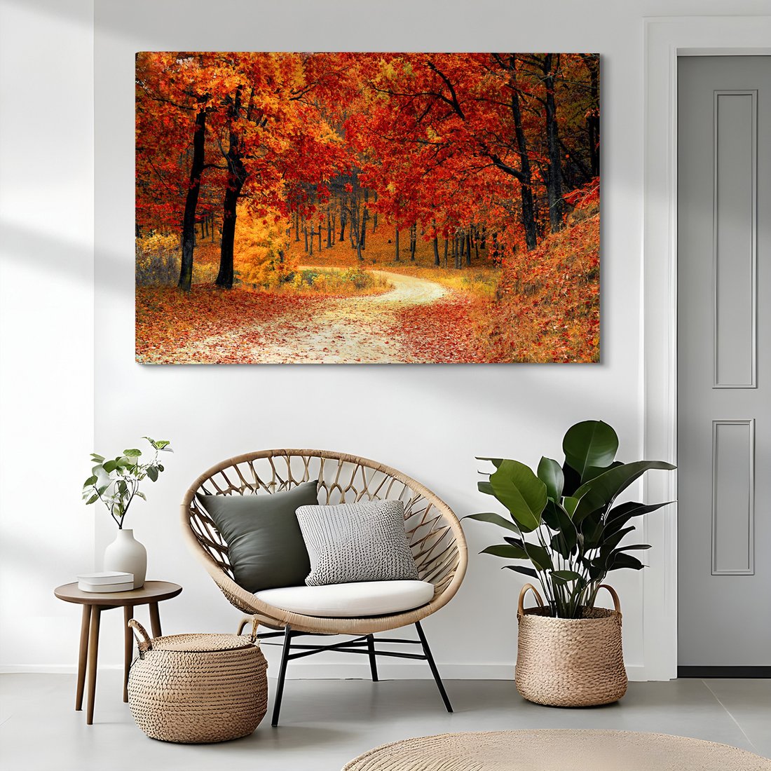 Obraz na płótnie - jesień, liście, las