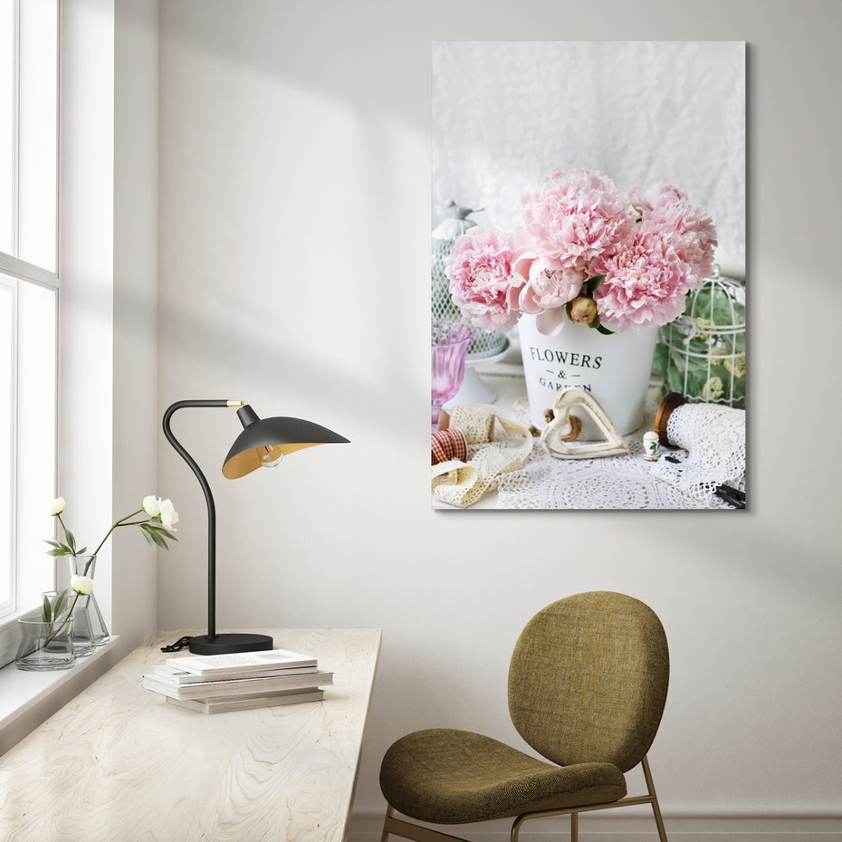 Obraz na płótnie - kwiaty, piwonie, dekoracja