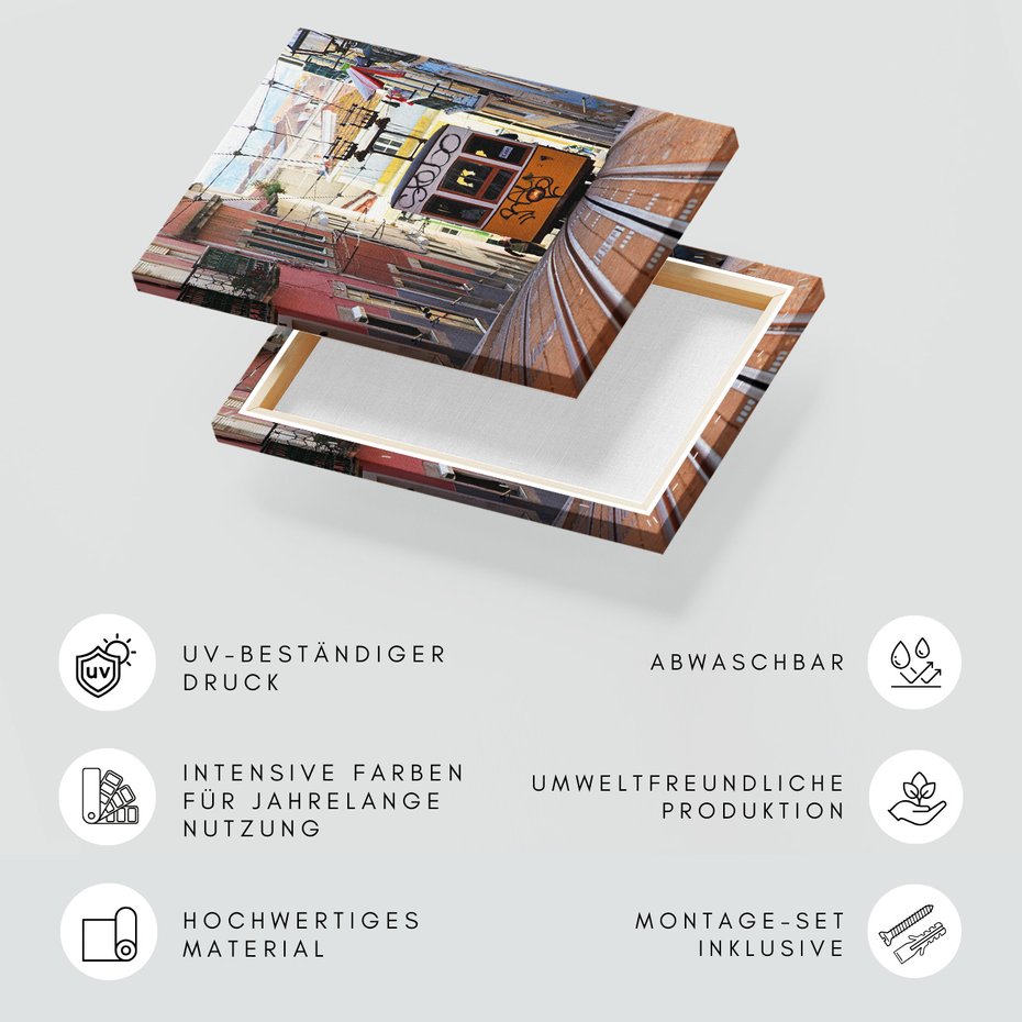 Obraz na płótnie - tramwaj, miasto, ulica