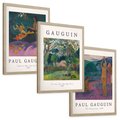 Zestaw obrazy w ramie, plakaty - Paul Gauguin,obrazy,tropyczne - rama drewno